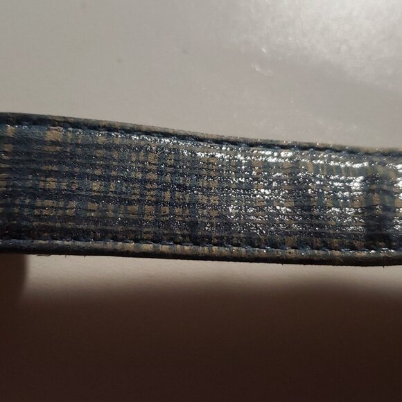 Escada Metallic Blue Suede Leather Belt - Picture 11 of 11
